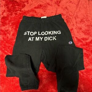 Pizza Slime Champion Black Joggers with Statement Print